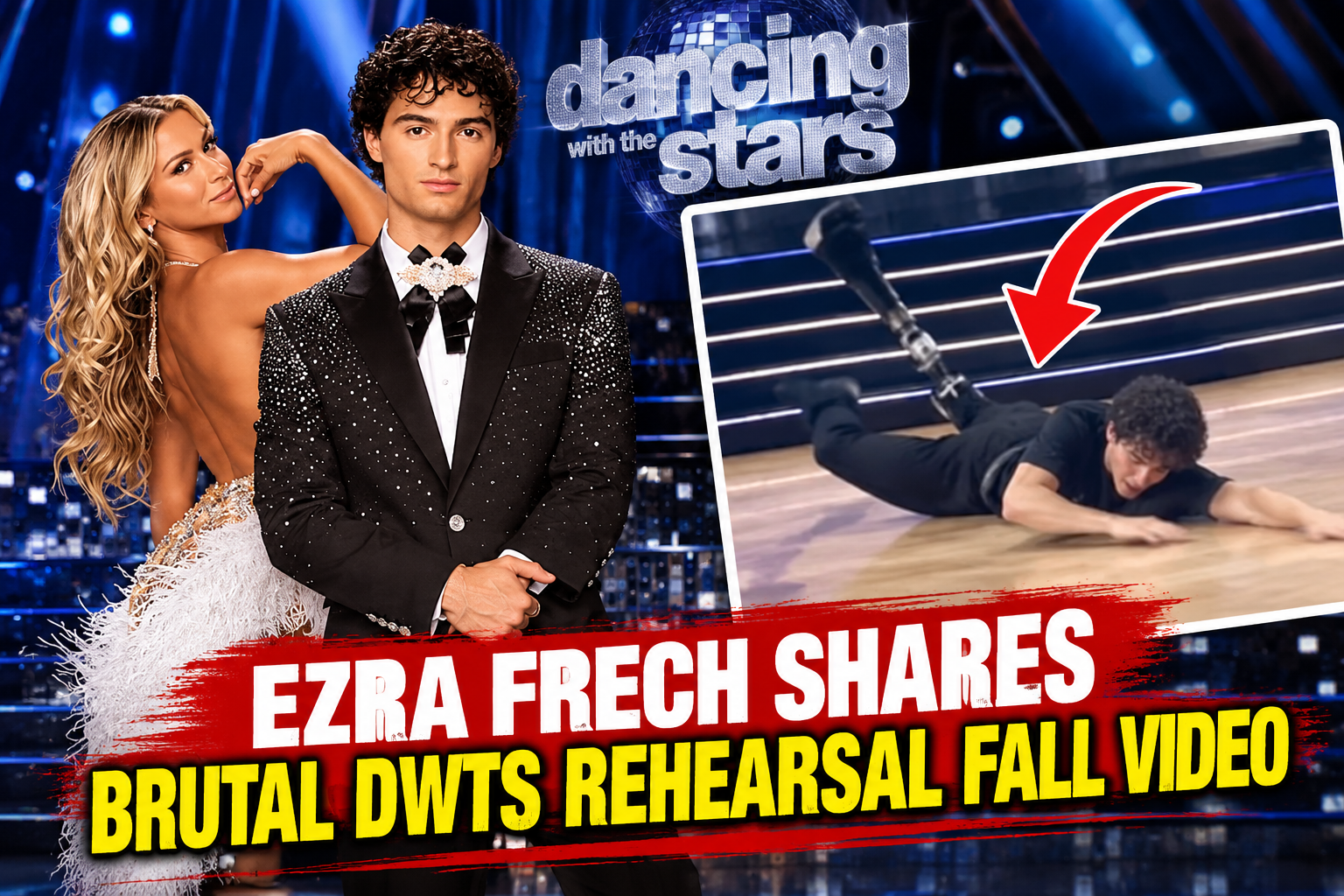 Ezra Frech Shares Brutal DWTS Rehearsal Fall Video