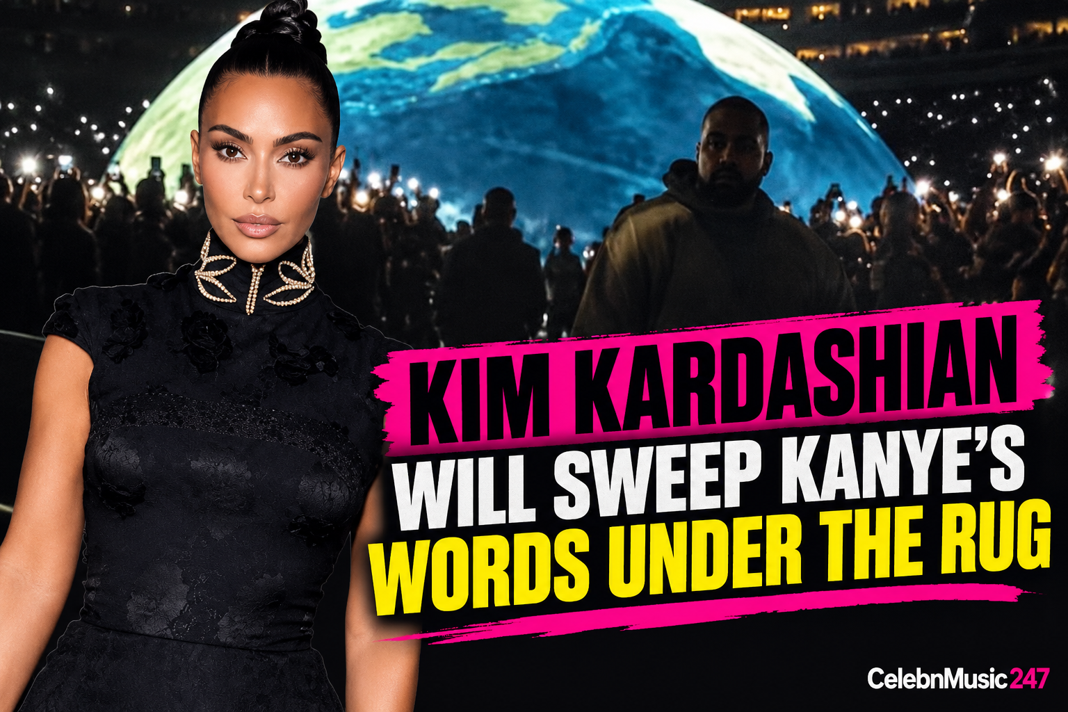 Kim Kardashian Will Sweep Kanye's Words Under the Rug