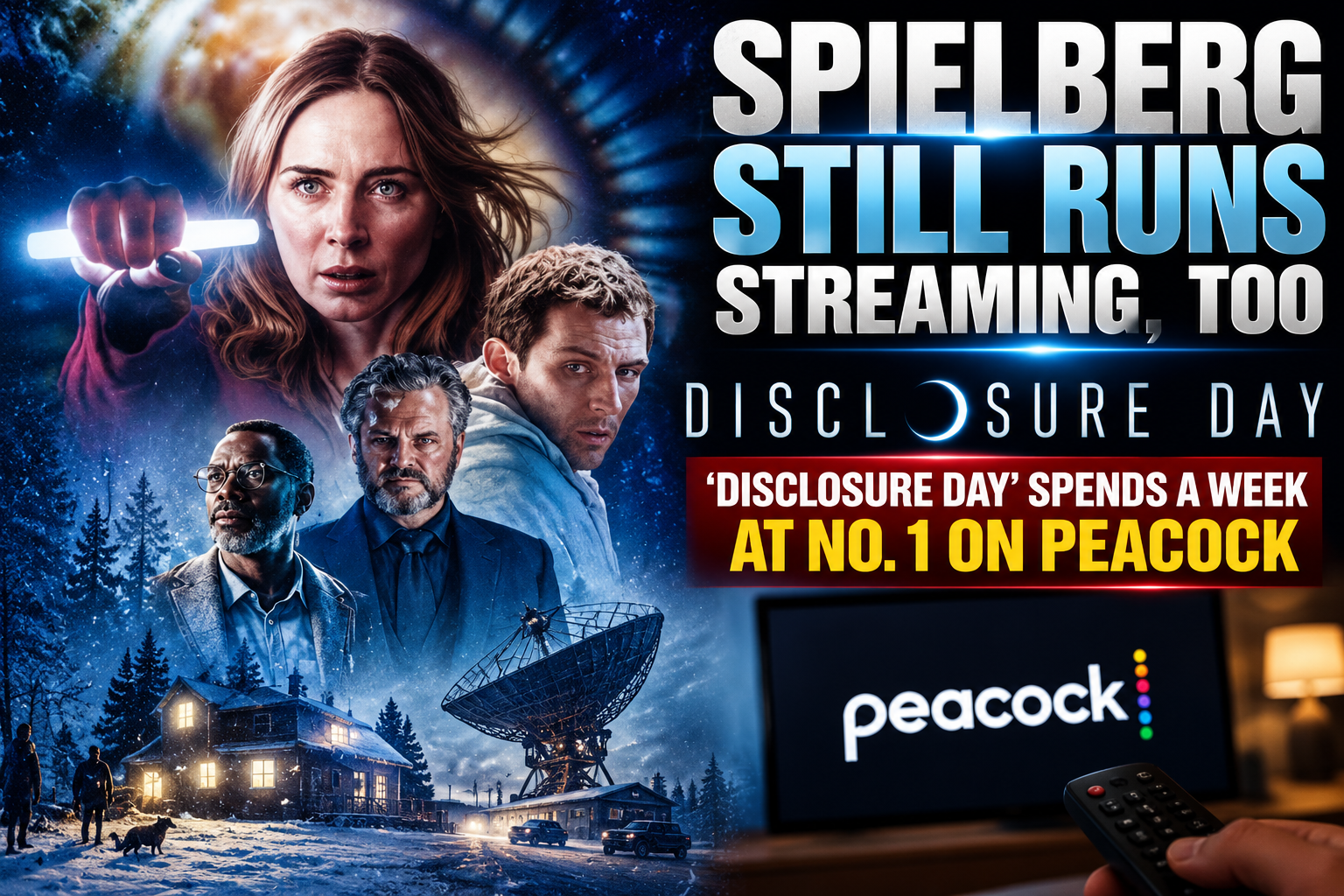 Spielberg Still Runs Streaming, Too: 'Disclosure Day' Spends a Week at No. 1 on Peacock